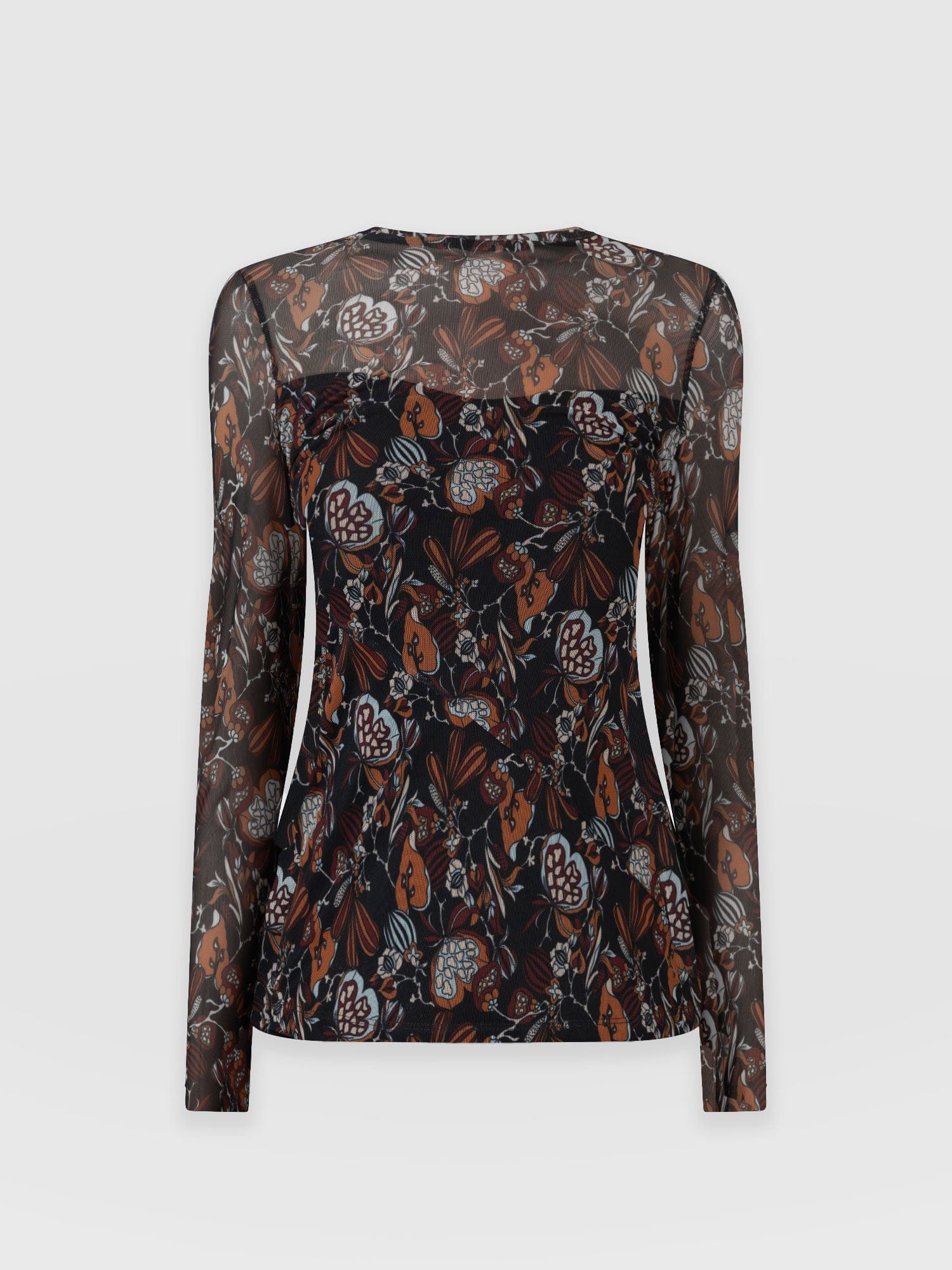 Runway Mesh Tee 70's Paisley - Women's Top | Saint + Sofia® EU